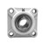 Thermoplastic 4-Bolt Flange Pillow Block with SS Bearing Housing (20mm Bore ) -PL-UCF204 