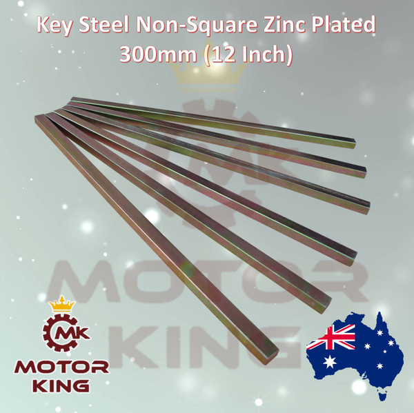 Key Steel Non-Square Zinc Plated 300mm (12 Inch) Long