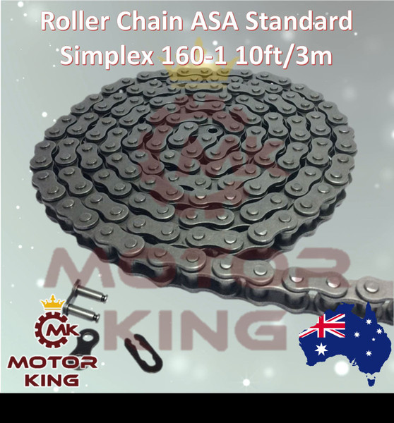 Simplex Industrial ASA Roller Chain 160-1 2" Inch Pitch 3m/10ft