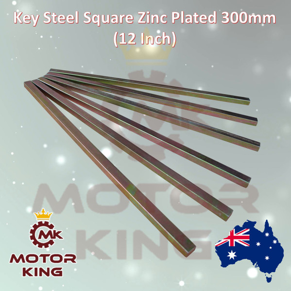 Key Steel Square Zinc Plated 300mm (12 Inch) Long