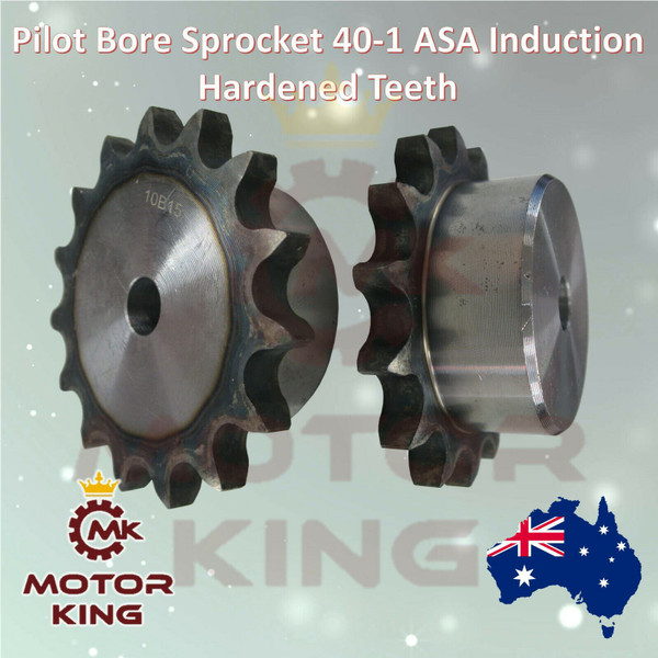 Pilot Bore Sprocket 40-1 ASA Induction Hardened Teeth