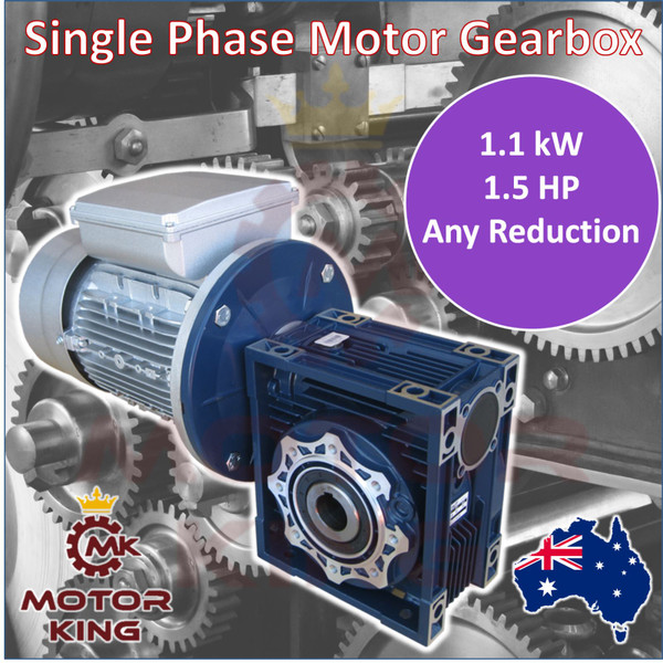 1.1kW 1.5HP Single Phase Motor Gearbox Drive 140 93 70 56 46 35 23 17 14 rpm