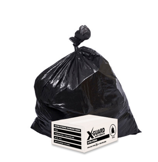 X-GUARD 35X50 BLACK X-STRONG GARBAGE BAGS 100/BX Safety Express