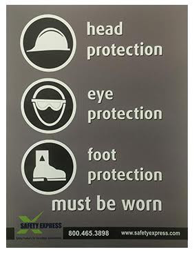 X-GUARD PERSONAL PROTECTIVE EQUIPMENT SIGN 15 IN X 20 IN - Safety Express