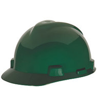 MSA SUPER-V HARD HAT GREEN TYPE 2 FAS-TRAC SUSPENSION