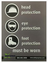 X-GUARD PERSONAL PROTECTIVE EQUIPMENT SIGN 15"X20"
