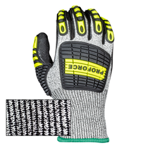 PROFORCE ARMOR SM (RD) HPPE LEVEL 3 CUT RESISTANT ANTI-IMPACT PALM DIPPED WORK GLOVE