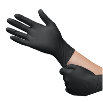 SHIELDTECH 6 MIL XL BLACK PF NITRILE DISPOSABLE GLOVES 100/BX