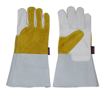 LEATHER WELDER GLOVES 5 FINGER FULLY LINED