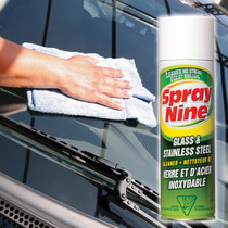 SPRAY NINE GLASS  AND STAINLESS STEEL CLEANER 600G AEROSOL