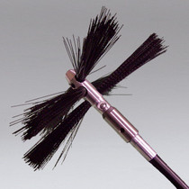 NIKRO 33 FT SOLID CORE ROTARY BRUSH SYSTEM W/ BUTTON LOCK BRUSHES.