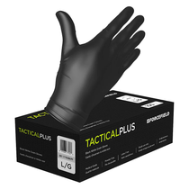 FORCEFIELD TACTICAL PLUS 5 MIL BLACK NITRILE EXAM GLOVES - S BOX (100/BX)