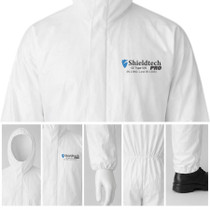 SHIELDTECH PRO 2XL MICROPOROUS COVERALL W/ HOOD & ELASTIC WRIST WHITE TYPE 5&6 25/CS