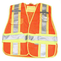 TUFF GRADE SAFETY VEST HIGH-VIS ORANGE 5PT