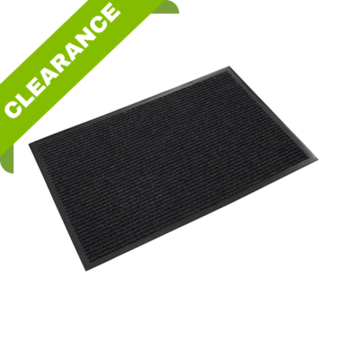 CROWN NEEDLE RIB LIGHT INDOOR MATTING  3FT X 5FT CHARCOAL