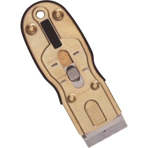 A. RICHARD RAZOR SCRAPER CARBON STEEL 1-1/2 IN WIDE W/ RUBBER HANDLE