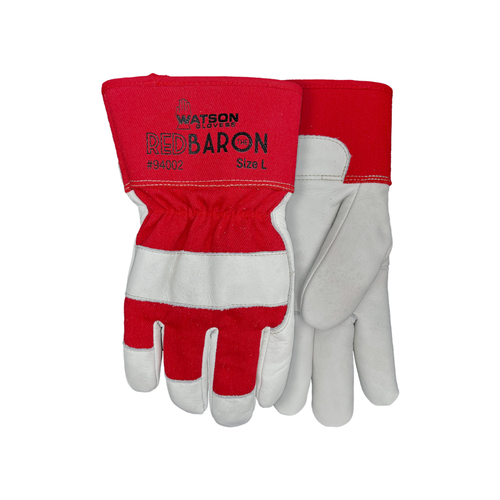 WATSON 94002 RED BARON HEAVY SHERPA LINED FULL GRAIN COWHIDE LEATHER - LARGE