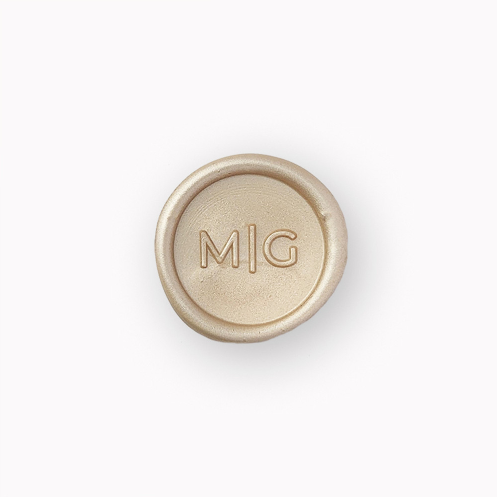 Classic monogram wax stamp