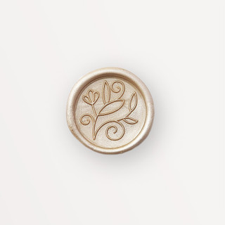 Single Line Floral Wax Stamp