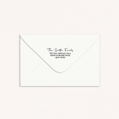 Custom Return Address Stamp - PreInked (Nadia Design)