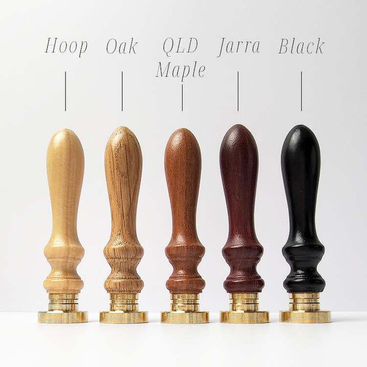 Single Initial Wax Stamp Handle Options