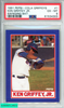 1991 PEPSI-COLA GRIFFEYS KEN GRIFFEY JR  #1 SWINGING BAT POP 1! HOF PSA 6 EX-MT 61534303