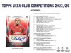 2023/24 Topps UEFA Club Competitions Soccer Hobby Box