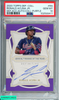 2020 TOPPS DEF COLL RONALD ACUNA JR #RA DEF ACC AUTO COLL-PURPLE 4 OF 5 PSA 10 102599411