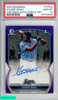 2023 BOWMAN CHROME PROSPECT AUTO XAVIER ISAAC #CPAXI PURPLE OF 250 1ST RC PSA 10 80159628