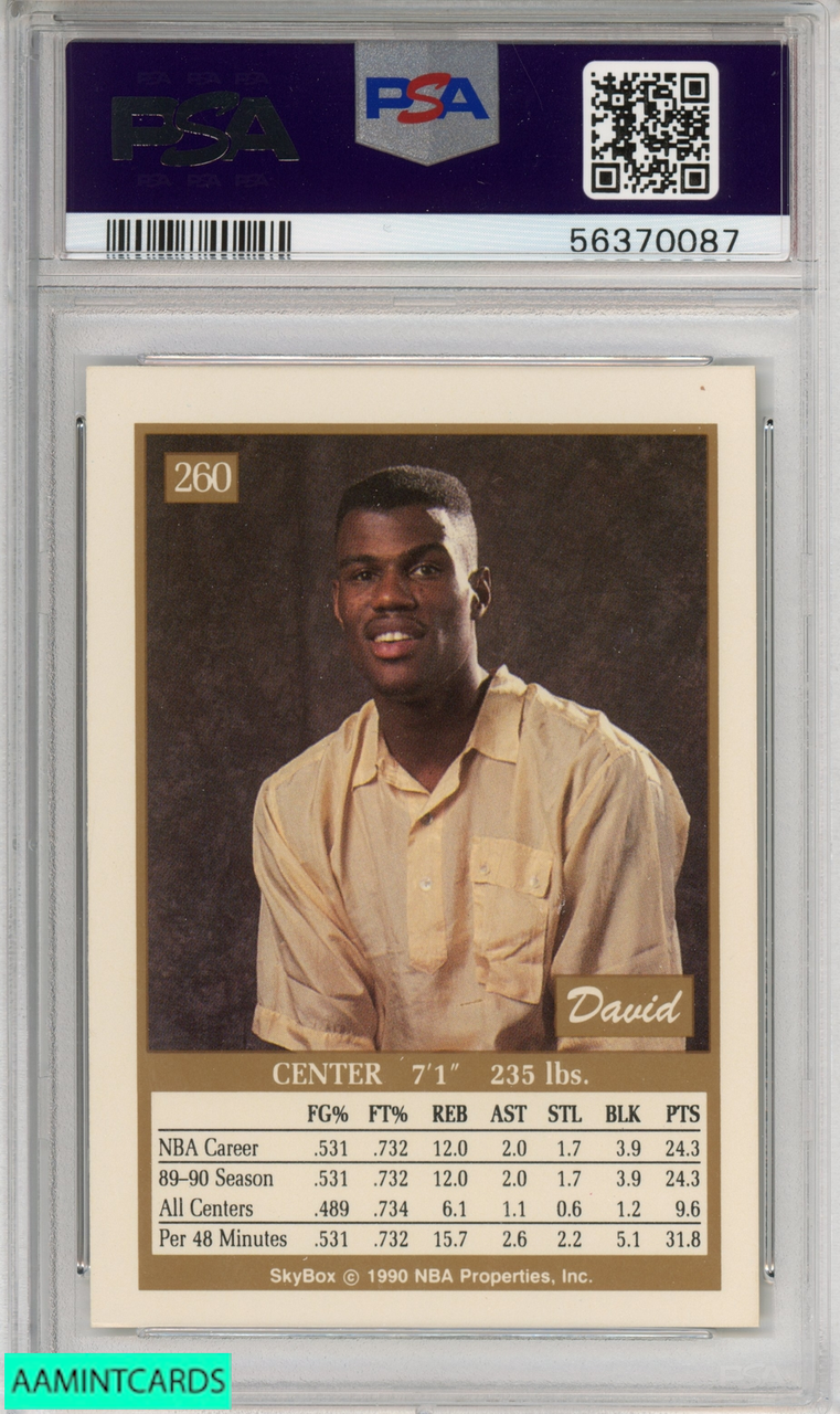 1990 SKYBOX DAVID ROBINSON #260 SAN ANTONIO SPURS HOF PSA 8 NM-MT