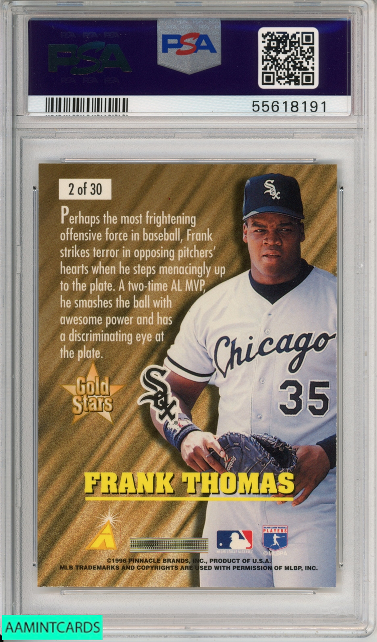 1996 METAL UNIVERSE HEAVY METAL FRANK THOMAS #8 CHICAGO WHITE SOX HOF PSA 9  MINT 55679308 - AA Mint Cards