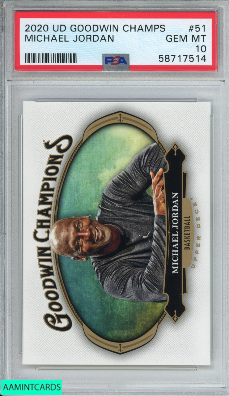 2020 UPPER DECK GOODWIN CHAMPIONS MICHAEL JORDAN #51 BULLS HOF PSA