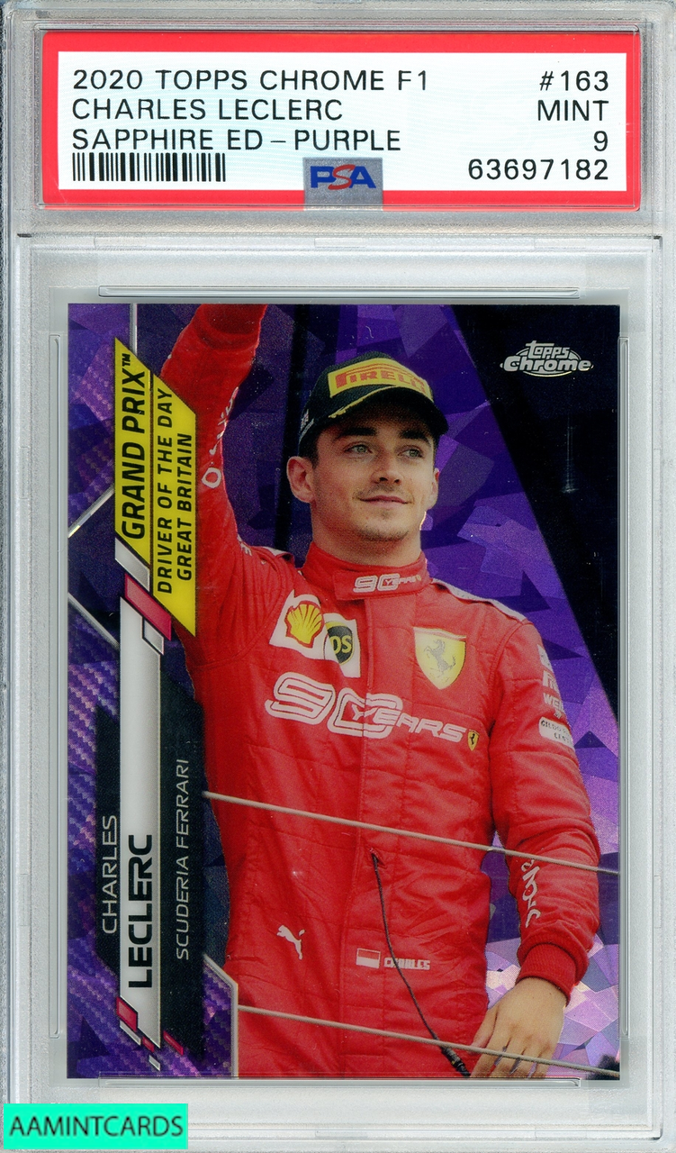 2020 TOPPS CHROME F 1 CHARLES LECLERC #163 SAPPHIRE ED PURPLE 7 OF