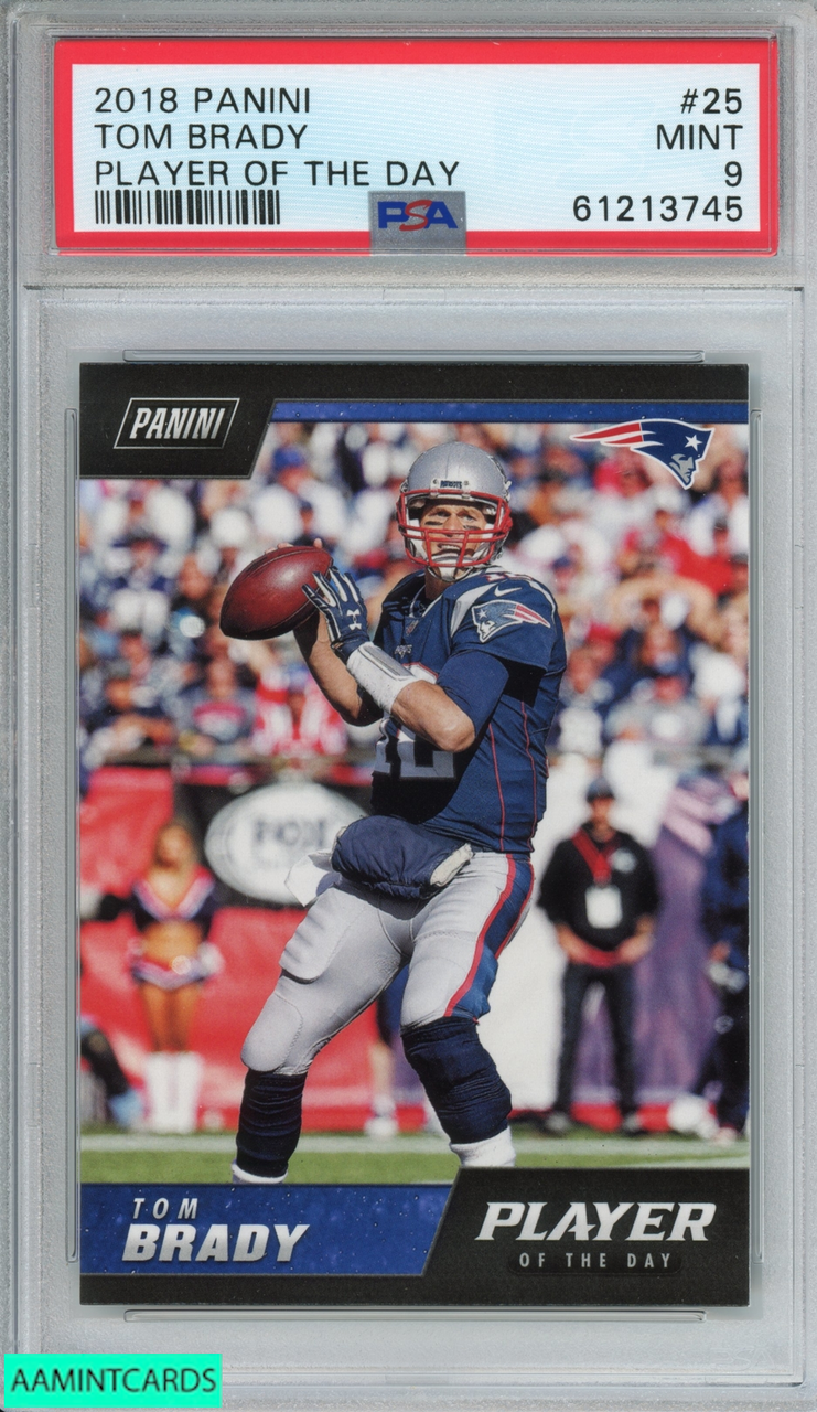 2018 PANINI PLAYER OF THE DAY TOM BRADY #25 NEW ENGLAND PATRIOTS