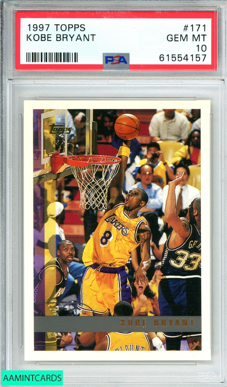 1997 TOPPS KOBE BRYANT #171 LOS ANGELES LAKERS MAMBA 2ND YEAR PSA