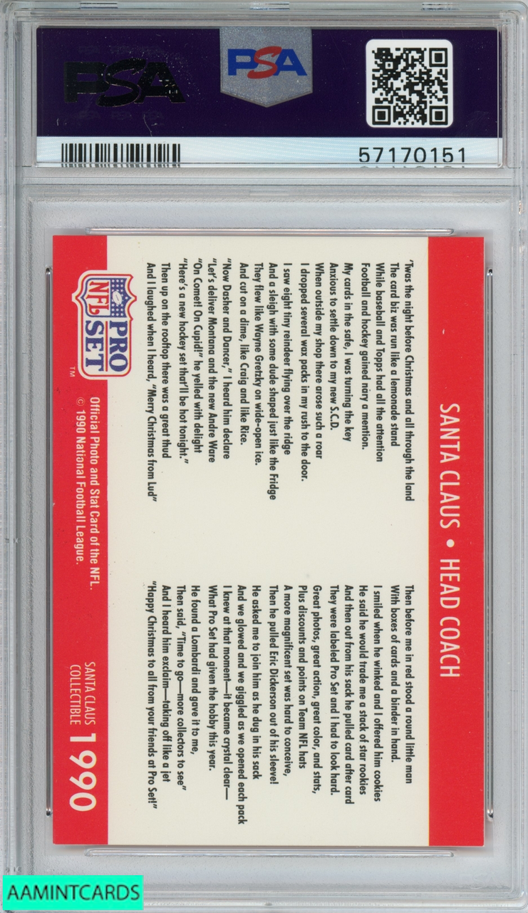 1990 PRO SET SANTA CLAUS #1990 PSA 8 NM-MT 57170151 - AA Mint Cards