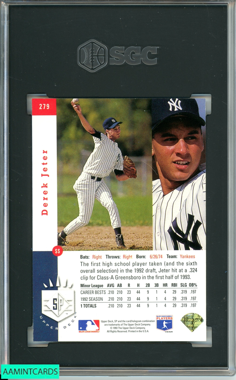 1993 Score - Derek Jeter - First Round Draft Pick - New York Yankees  Baseball Rookie Card RC #489