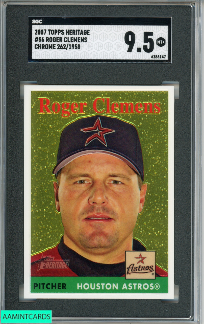 2007 TOPPS HERITAGE ROGER CLEMENS #56 CHROME 262 OF 1958 ASTROS