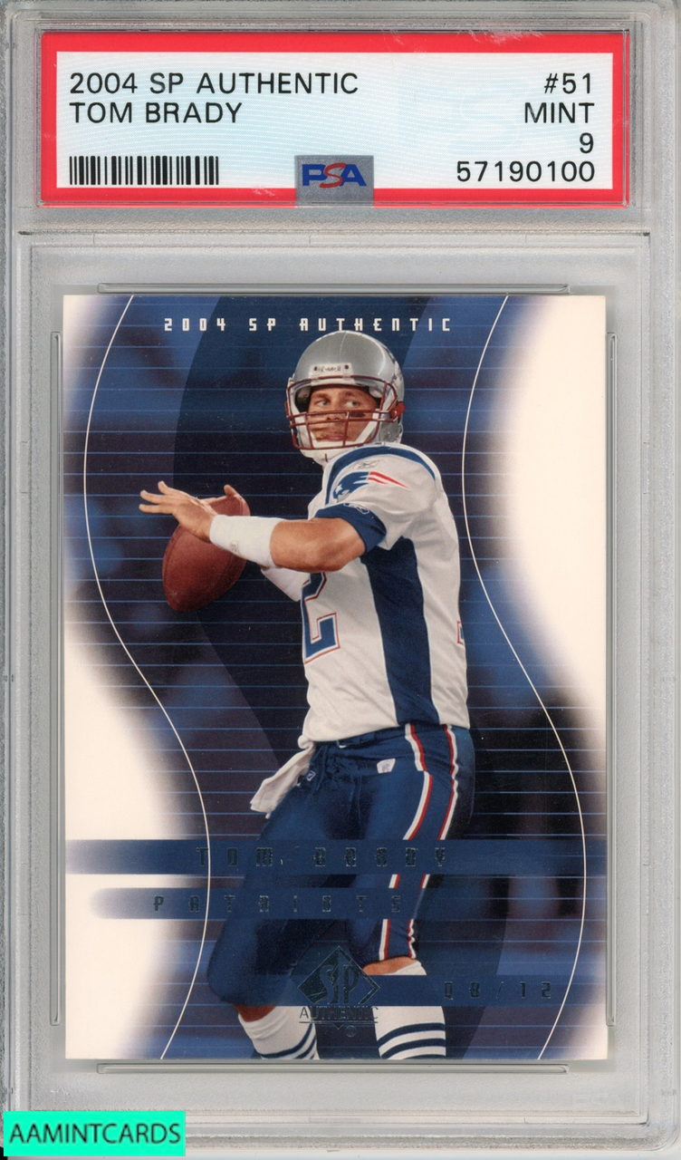 2004 SP AUTHENTIC TOM BRADY #51 NEW ENGLAND PATRIOTS PSA 9 MINT