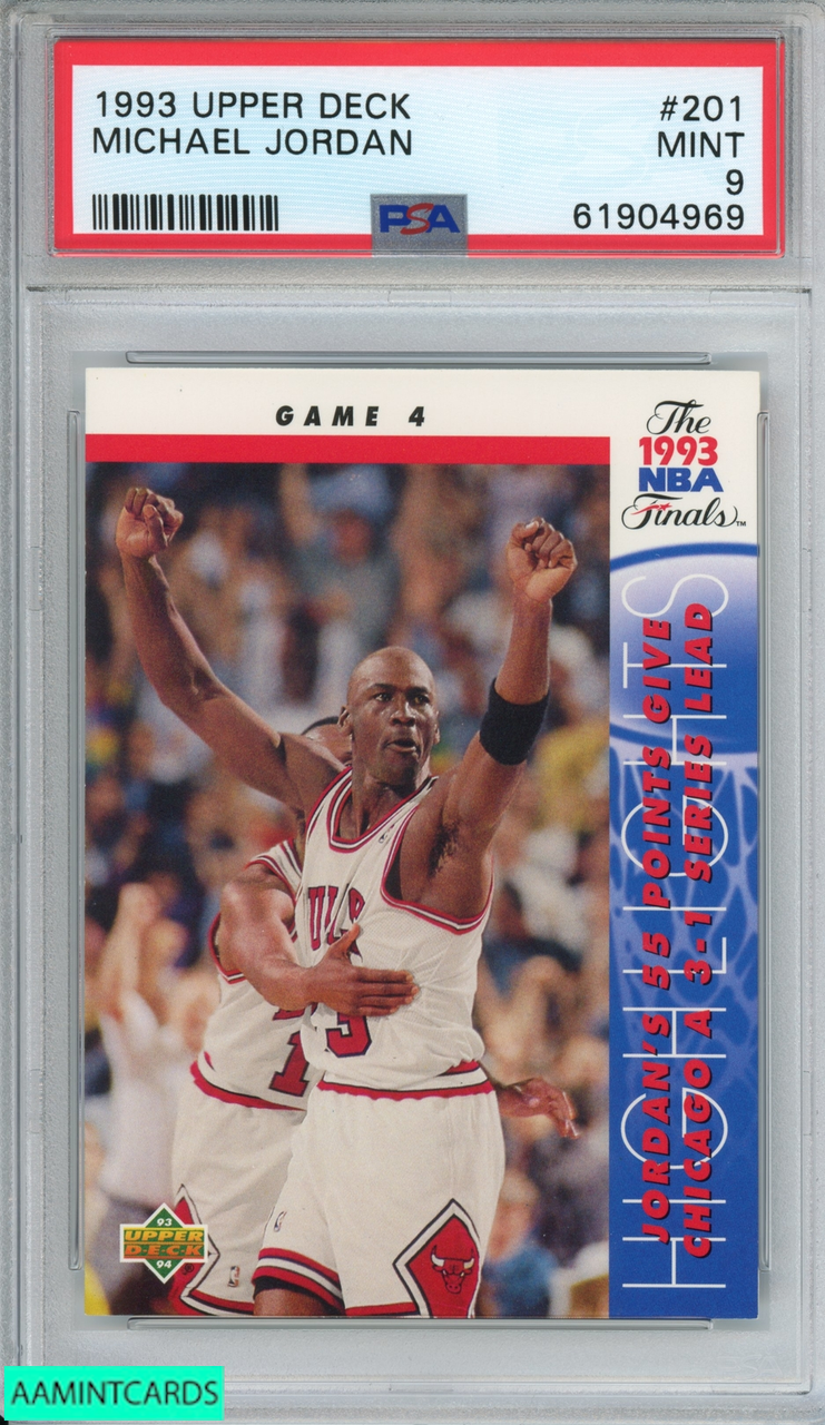 1993 UPPER DECK MICHAEL JORDAN #201 CHICAGO BULLS HOF PSA 9 MINT