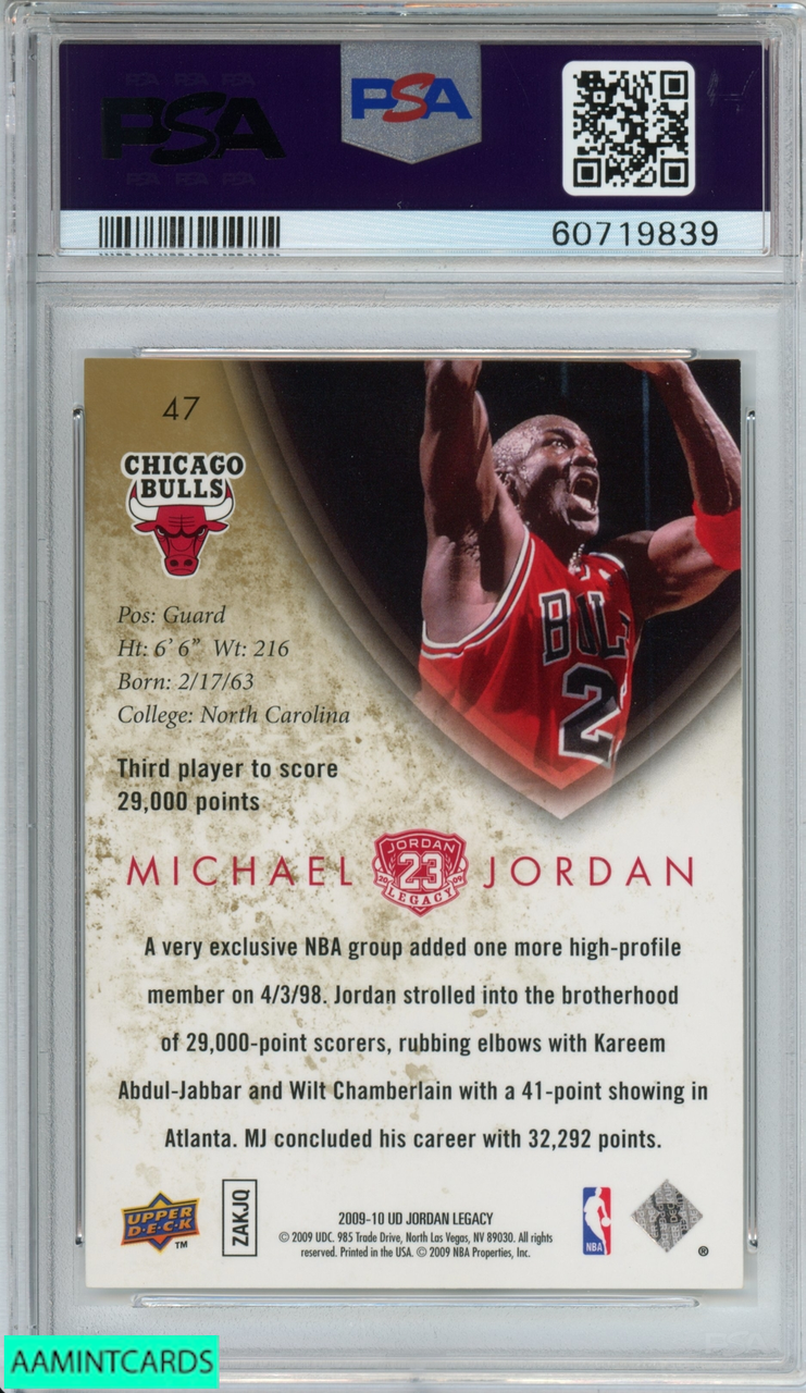 2009 UPPER DECK JORDAN LEGACY MICHAEL JORDAN #47 CHICAGO BULLS HOF