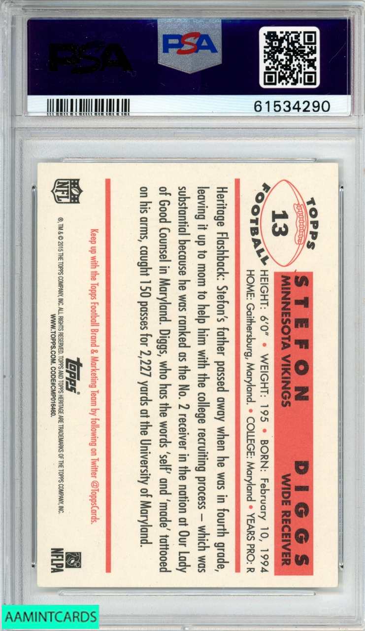 2015 TOPPS HERITAGE STEFON DIGGS #13 ROOKIE RC MINNESOTA VIKINGS