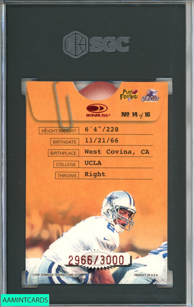 1990 ACTION PACKED TROY AIKMAN #51 DALLAS COWBOYS HOF PSA 8 NM-MT 61835335  - AA Mint Cards