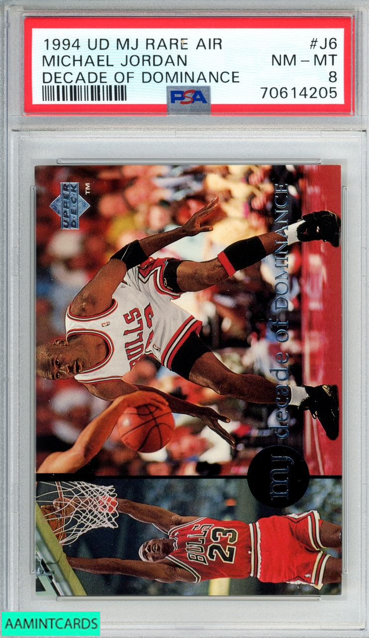 1994 UPPER DECK MJ RARE AIR DECADE OF DOMINANCE MICHAEL JORDAN #J6