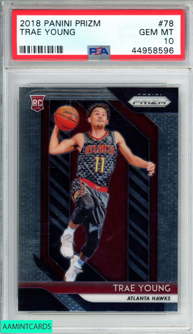 2018 PANINI PRIZM TRAE YOUNG #78 ROOKIE RC ATLANTA HAWKS PSA 10