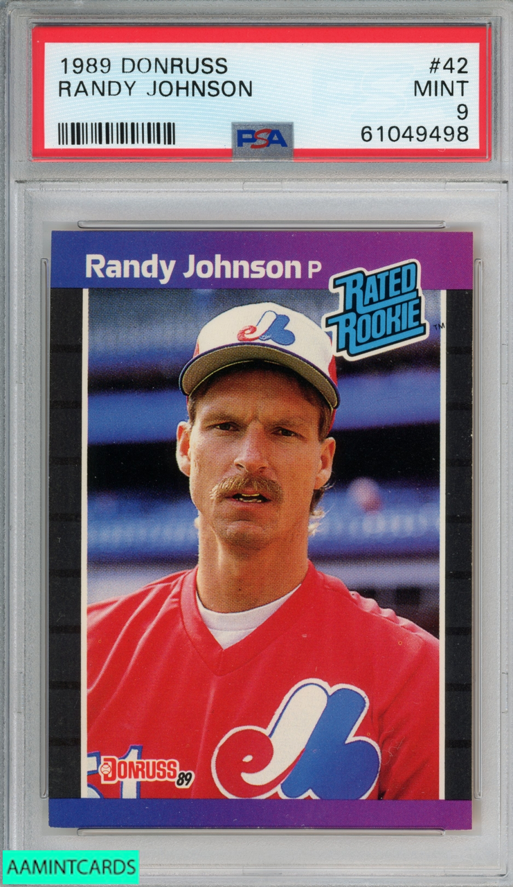 1989 TOPPS TRADED RANDY JOHNSON #57T ROOKIE SEATTLE MARINERS HOF RC PSA 9  MINT 55300405 - AA Mint Cards