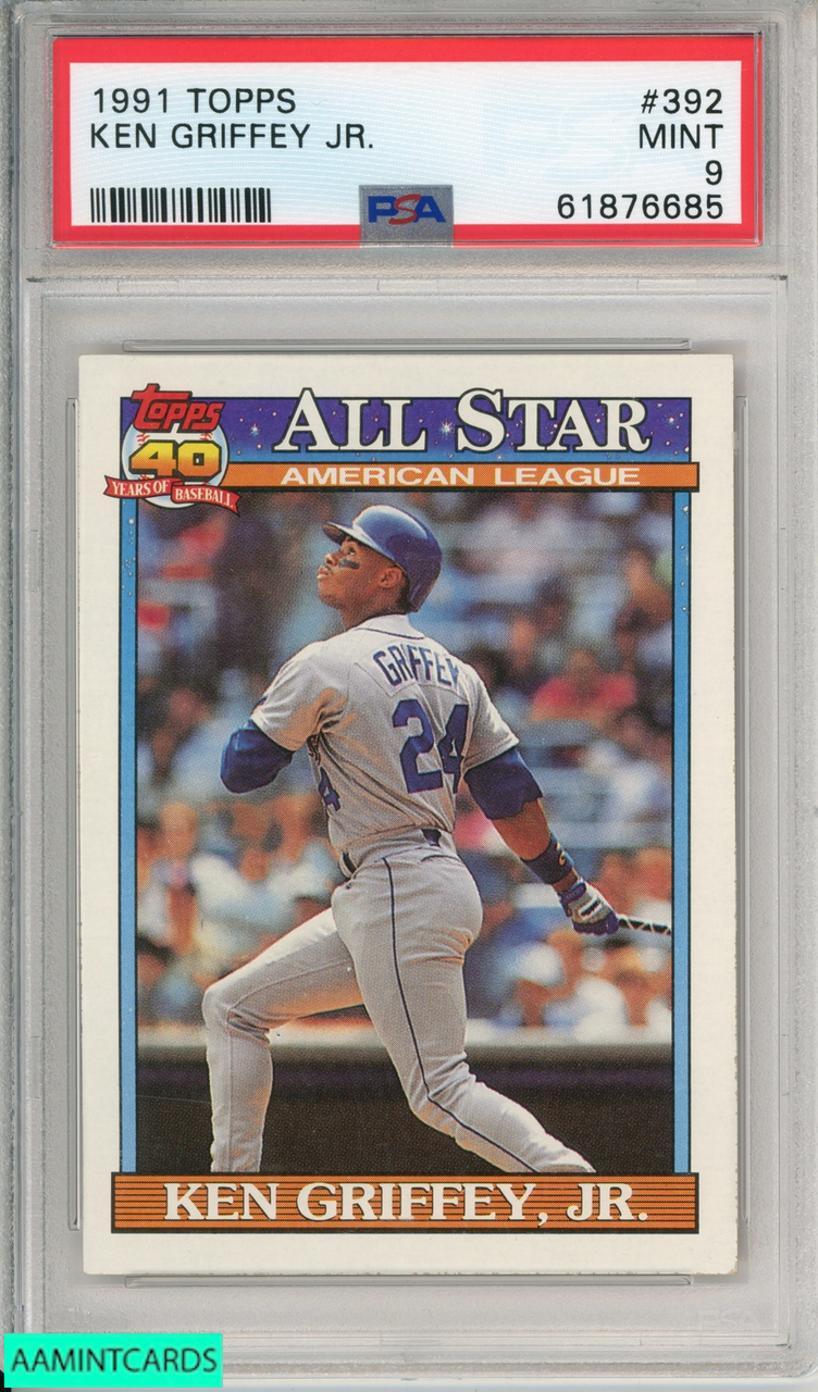 1991 TOPPS KEN GRIFFEY JR #392 SEATTLE MARINERS HOF PSA 9 MINT