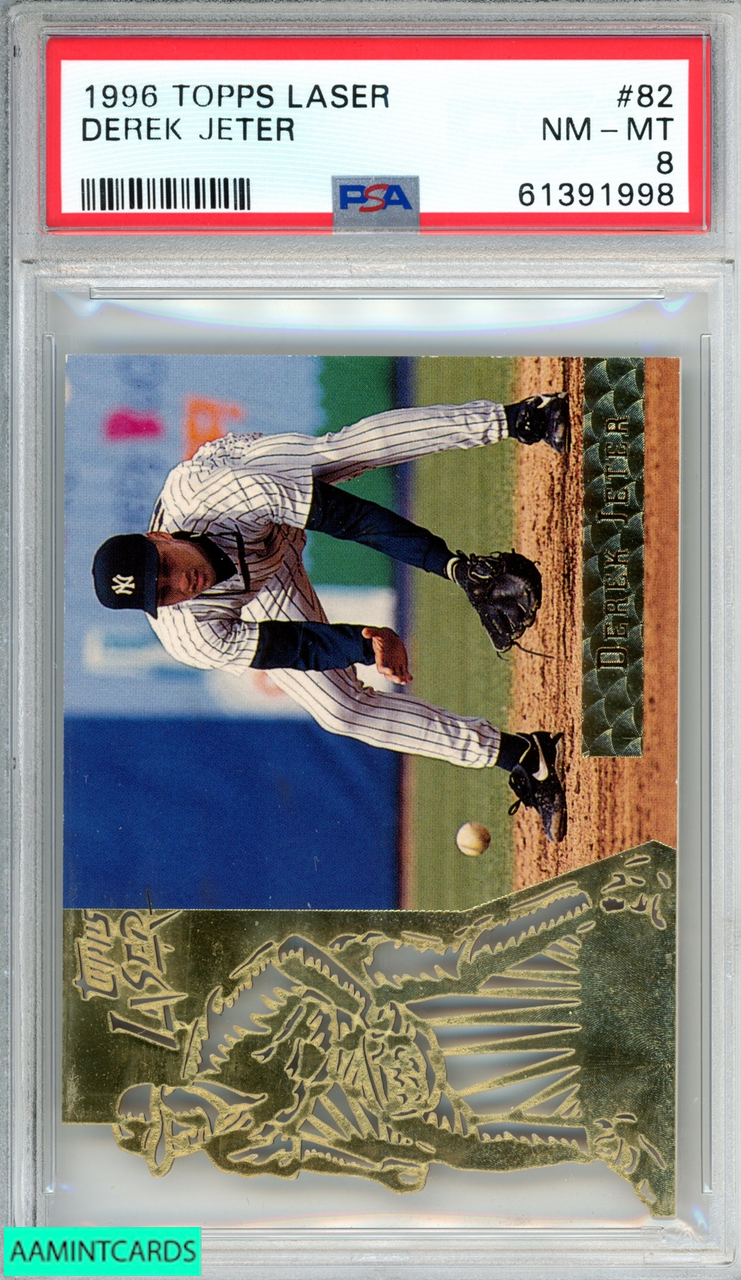 1996 TOPPS LASER DEREK JETER #82 NEW YORK YANKEES HOF PSA 8 NM-MT