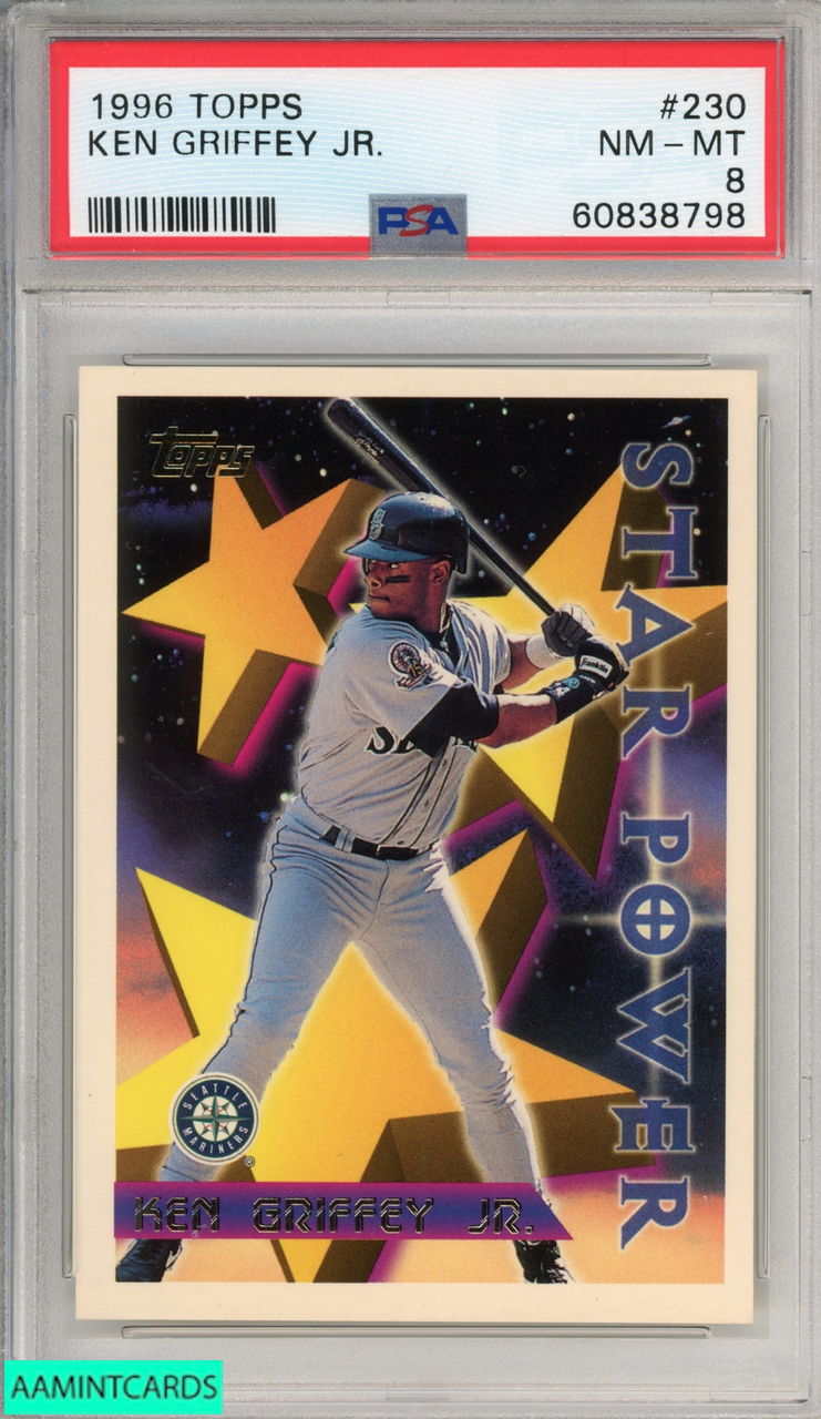 1996 TOPPS KEN GRIFFEY JR #230 SEATTLE MARINERS HOF PSA 8 NM-MT