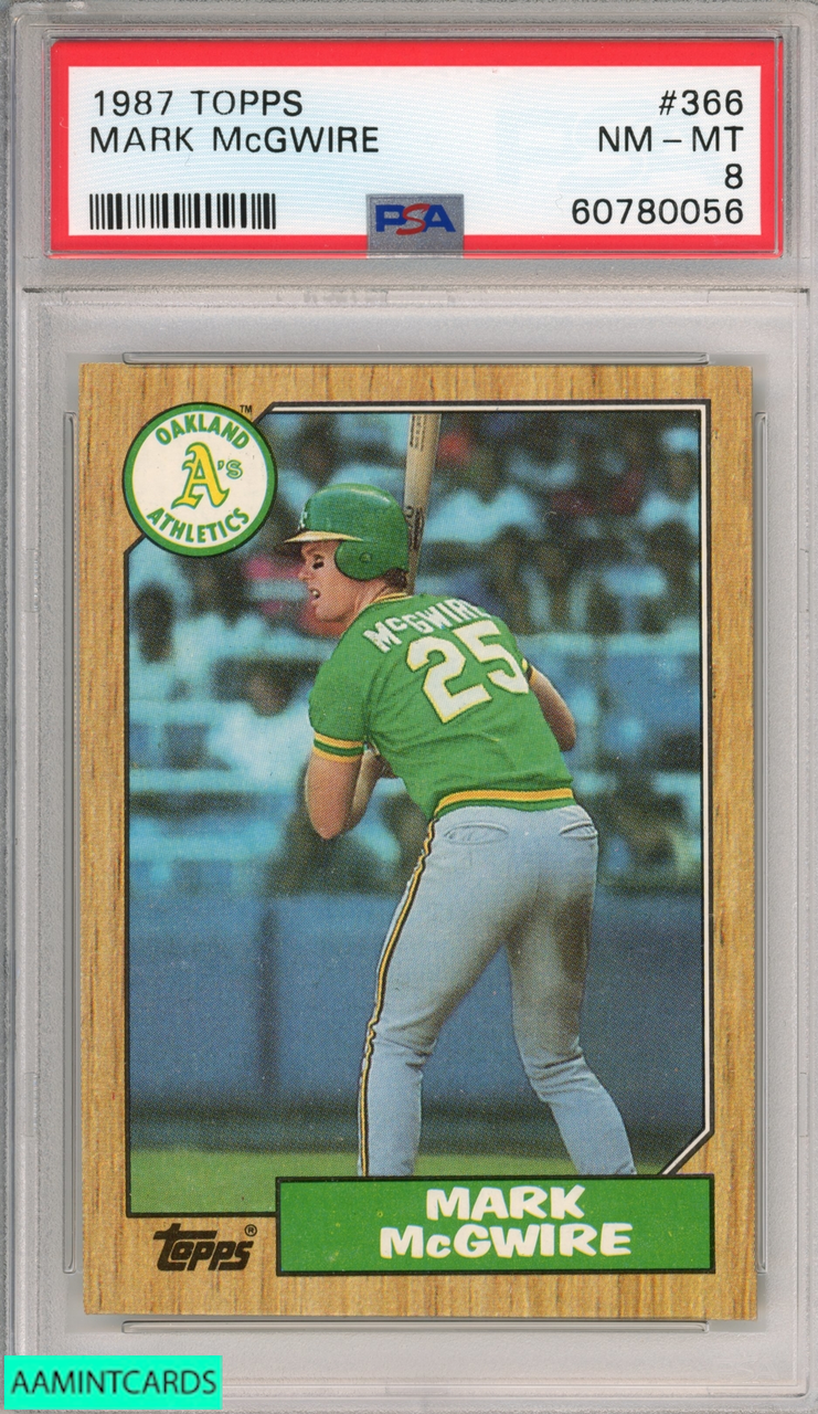 1987 TOPPS MARK MCGWIRE #366 OAKLAND ATHLETICS PSA 8 NM-MT 60780056